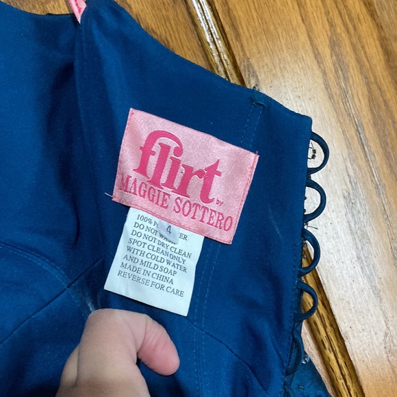 Midnight Blue Prom Dress (princess style) - Picture 11 of 11